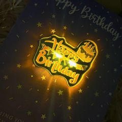 Birthday Cake Greeting Card Luminous Cake GLG026