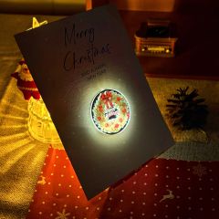 Christmas Wreath LED Christmas Card GLG027