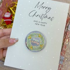LED Christmas Card Christmas Ornament Wreath GLG028