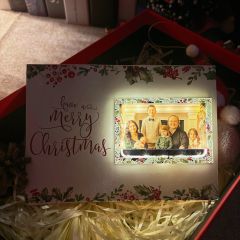 Christmas Holly Evergreen Photo Cards GLG032