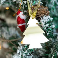 Christmas Tree Shape Mirror Acrylic Christmas Ornaments Tags JRGJ007