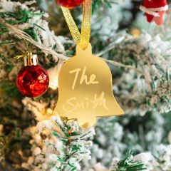 Bell Shape Mirror Acrylic Christmas Ornaments Tags JRGJ003