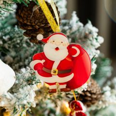 Printable Santa Acrylic Christmas Ornaments Tags JRGJ002