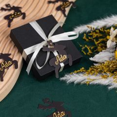 Exquisite Deer Shape Double-Layered 3D Gift Tag With Name CNSG013