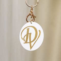 Exquisite Round Double-Layered 3D Gift Tag With Name CNSG007