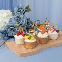 Simply Gold Mirror Cake Topper with Name Tag CNST014