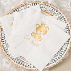 Opulent Baby Bear Gold Foiled Napkin NPK011