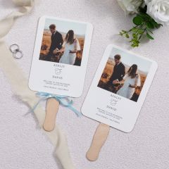 Personalized Photo Wedding Fan Program PC001