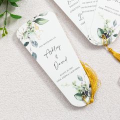 3 Petal Fan Program in White with Orchids Flowers PC002