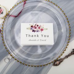 Pink and Purple Floral Thank Card TYC001
