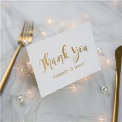 Simple Gold Foil Wedding Thank You Cards TYC005