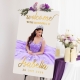 Classic Gold Writing Photo Entrance Marca Quinceañera Welcome Sign RYK114