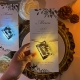 Rustic Green Leaf Menu Card with Glowing Place Tags RFGC002
