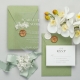 Simple Elegant White Ink Acrylic Wedding Invitations RACR34