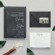 Simple Modern White Calligraphy Acrylic Wedding Invitations RACR36