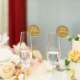 Gold Mirror Acrylic Round UV Printing Drink Tag RCNSD002