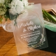 Frosted Acrylic Wedding Invitation With Greenery  UV Printing FACR02
