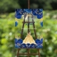 Royal Blue Roses Floral and Gold Quinceañera Welcome Sign RYK113