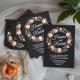 Stunning Rustic Floral Wreath UV Printing Wedding Invitations CUPT02
