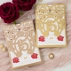 Beauty And The Beast Quinceanera Invitation with Horse Shoe Laser Cut Pocket RWPL0198