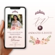 Quinceañera Flower Photo Personalized Animated E-Invite REI008