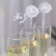 Floral Shape Custom Wedding Stirres with Name Printed RCNSD010