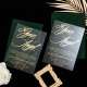 Gorgeous Acrylic Wedding Invitation with Gold Acrylic Name Tag RWSNT048