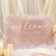 Modern Watercolor Painting 3D Acrylic Wedding Welcome Signs RYK043