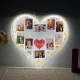 Enchanting Heart-Shaped Family Multi-Photo LED Collage Sign RFGPS006