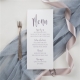 Simple Modern Caligraphy Digital Printing Menu Cards RDPM004