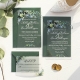 Unique Greenery Eucalyptus Clear Acrylic Wedding Invitations RACR28