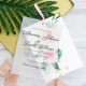 Romantic Pink Floral Layered Wedding Invitations WDV0003
