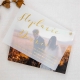 Luxury custom photo wedding invitation with gold foil vellum layered RDV0006