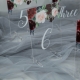 Burgundy and Blush Pink Acrylic Table Numbers YKT005