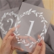 Frosted Simple White Ink Acrylic Table Numbers YKT014